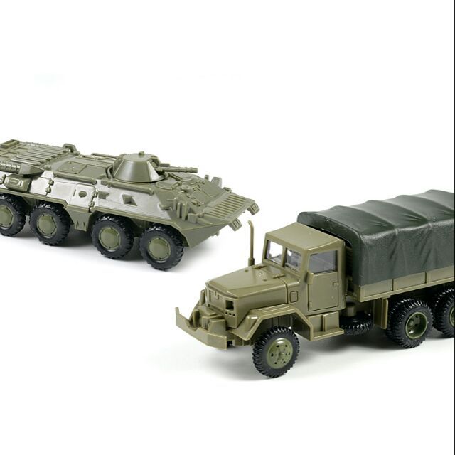 ของเล่นรถบรรทุก ม35 รถบรรทุกฮัมวี และรถหุ้มเกราะ btr 80 1/72 สเกล