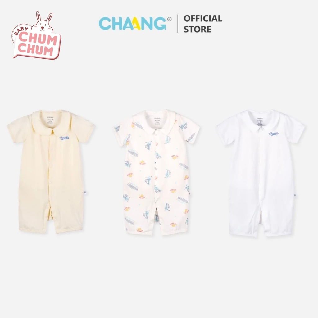 [BABY CHUMCHUM x CHAANG] บอดี้สูทดอกเบญจมาศกลาง Olympia สําหรับทารก 3-12 เดือน CHAANG SS24D3