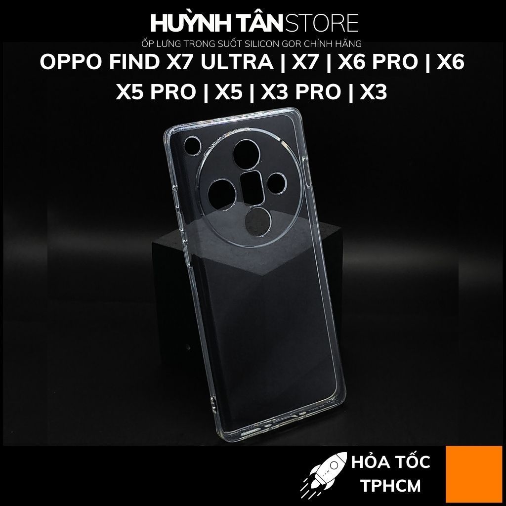 GOR เคสซิลิโคนใสแท้สําหรับ oppo find x7 x6 x5 x3 pro ป้องกันกล้อง อุปกรณ์เสริม ร้าน Huynh Tan