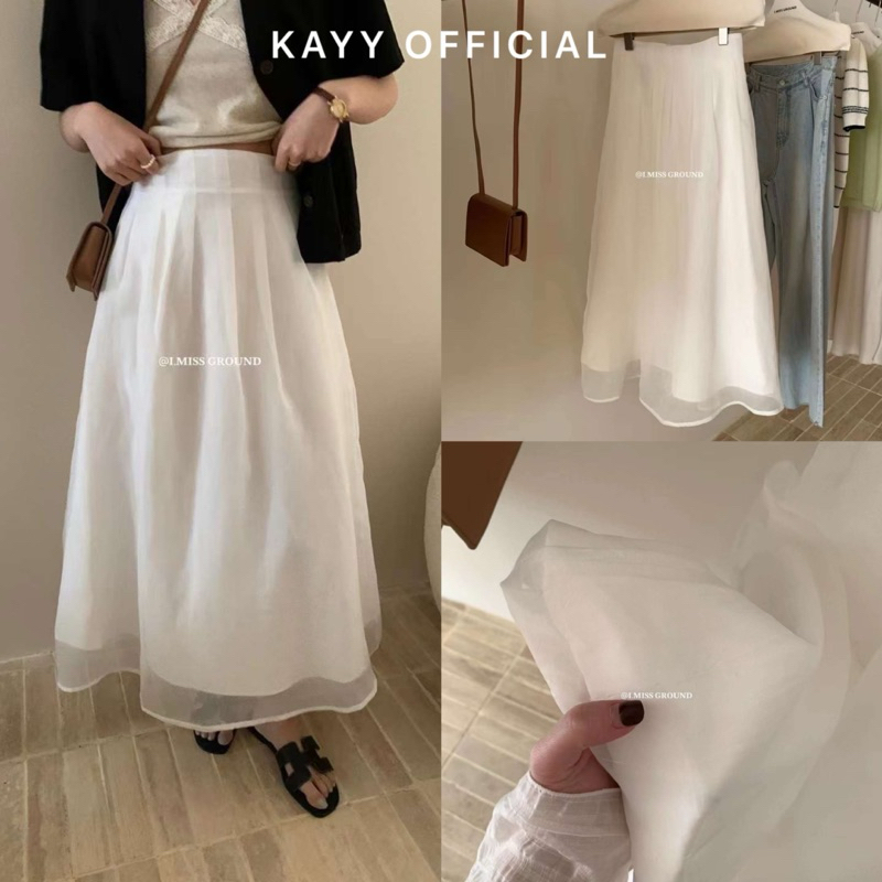 สิ่งของของฉัน Imiss กระโปรงผ้าชีฟอง 2 ชั้น _ cv60327