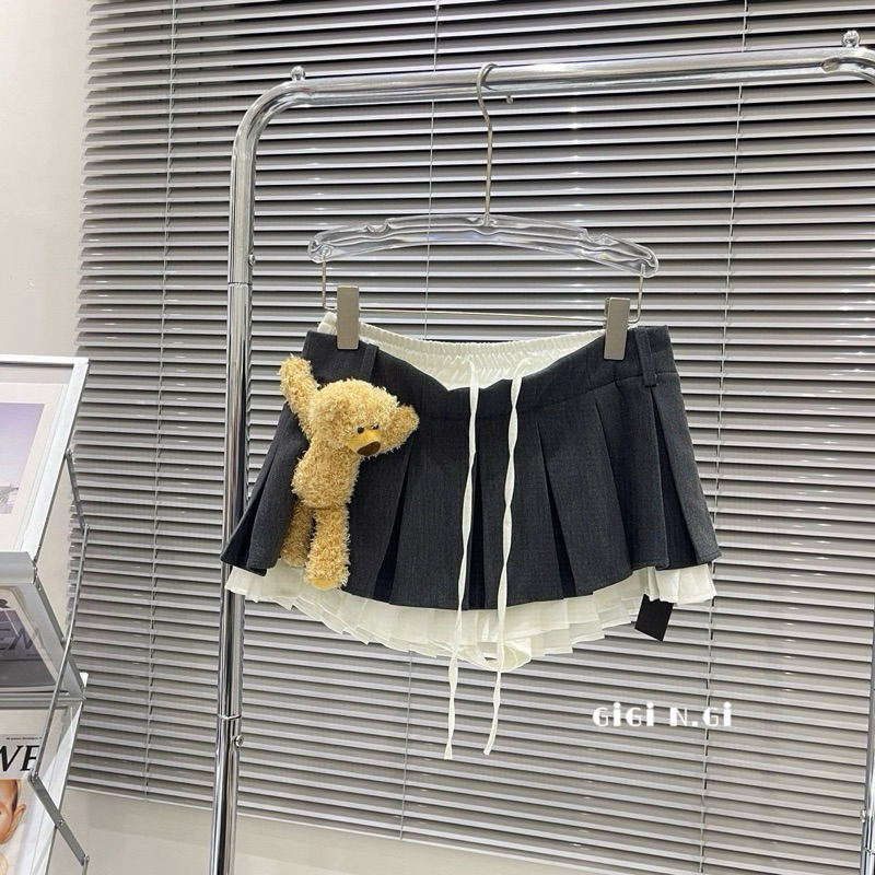 13DE MARZO BEAR ROLLED SKIRT