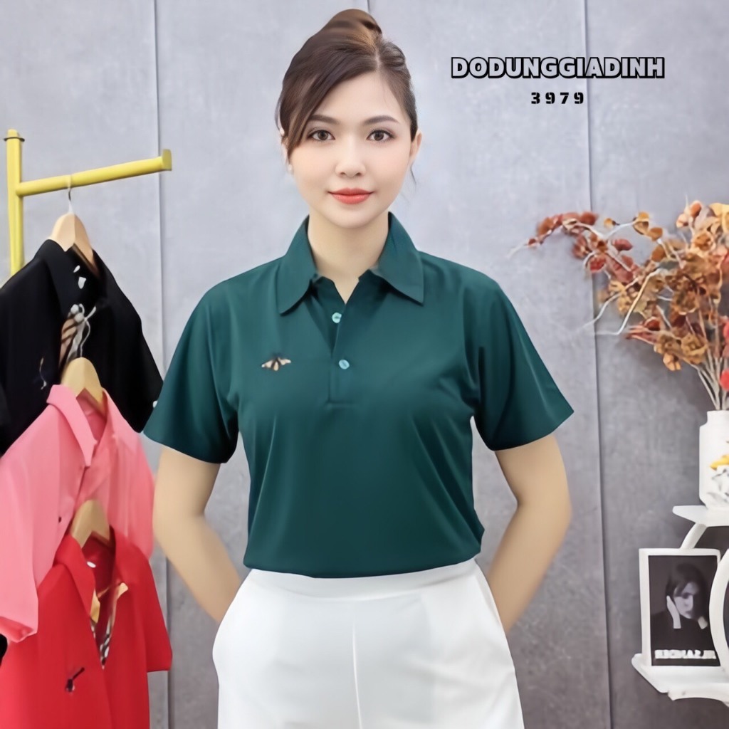 เสื้อโปโลผ้าฝ้ายแขนสั้นแฟชั่นฤดูร้อนอ่อนเยาว์ใหม่คอปก[ATN]