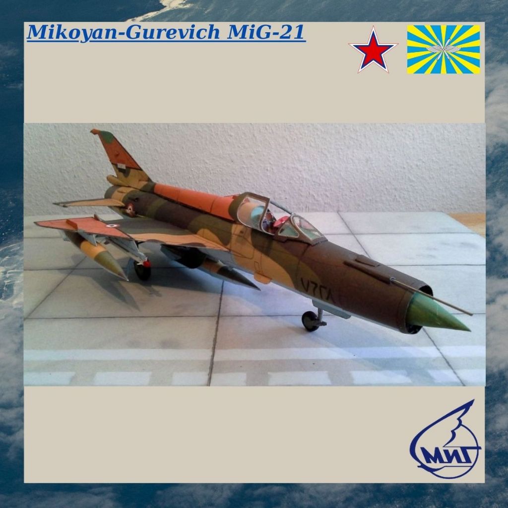 MiG-21 Gurevich Jet Fighter Paper รุ่น