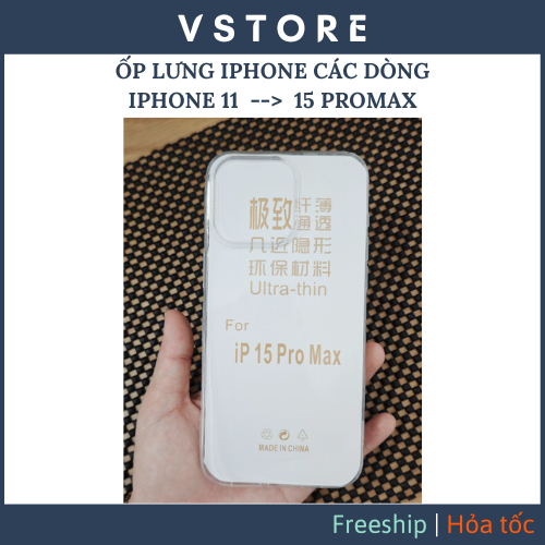 IPHONE 15 Promax 14 Plus 13 Pro 12 Mini 11 Pro Max เคสโทรศัพท์บางเฉียบ VSTORE HCM