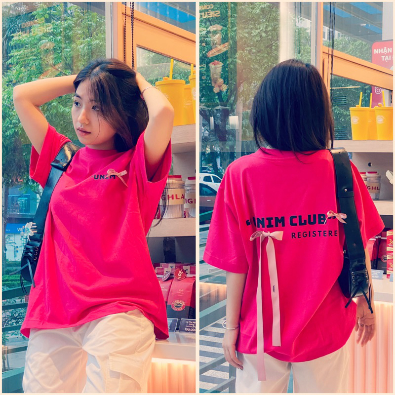 [ฟรี Bow Tie Korea] เสื้อยืด Unim Club Hottrend Silk Bow หลากสี 250 Gsm ผ้าคอตตอน APN คุณภาพสูง