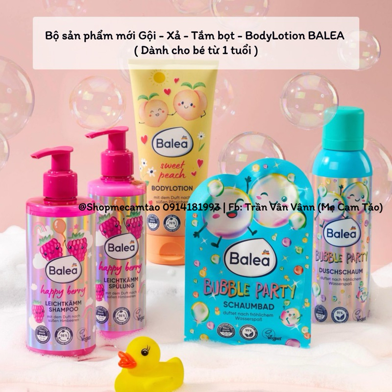 Balea Shampoo - ครีมนวดผม - BodyLotion Balea - Balea Foam Bath Pack สําหรับเด ็ ก