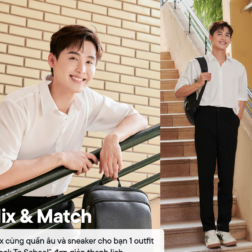 เสื้อชุดนักเรียนสีขาว N/ก 901 ระดับ 2, ป.3 - เสื้อผู้ชาย - แขนสั้น - ผ้าเคท คุณภาพสูง - ใส่เท่ - ไม่