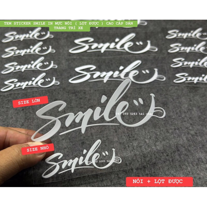 [ 1 ชิ้น ] สติ๊กเกอร์ยิ้มสีขาว พิมพ์ด้วยหมึก EMERGED (REPARED) สติ๊กเกอร์ตกแต่งคุณภาพสูง