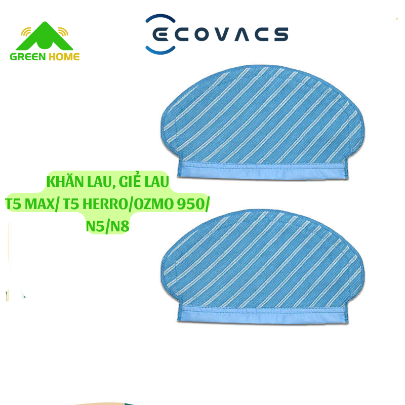 ผ้าทําความสะอาด ผ้าขี้ริ้ว สําหรับเครื่องดูดฝุ่นหุ่นยนต์ Ecovacs t5 hero, t5 max, t5 neo, n8, n5, dj