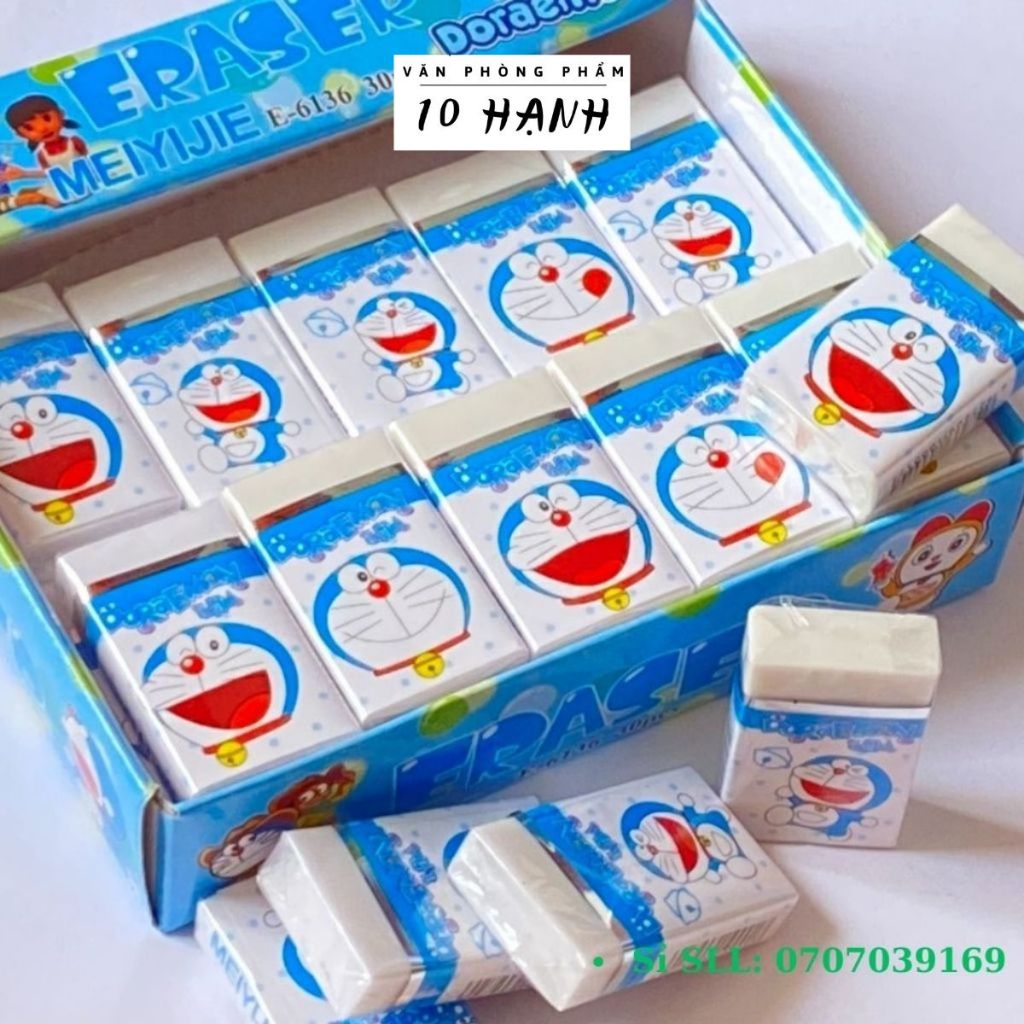 [ER6136] COMBO 10 ยางลบดินสอ / ยางลบดินสอ Doremon / Doremon WHITE ER 6136 ยางลบ Few Crumbs N-Cainted