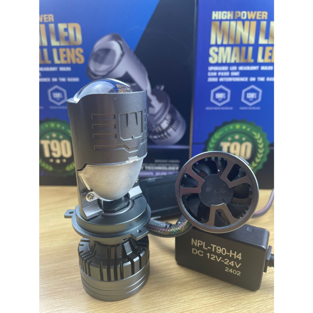 T90 Pro ใหม่ 2024 H4 90w Ball ไฟหน้า LED TOP 1 in mini Bi LED series