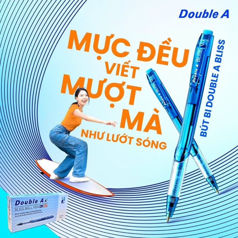 ร้อน!!! ปากกาลูกลื่น Double A BLISS 0.7mm แบรนด์ไทย made in India