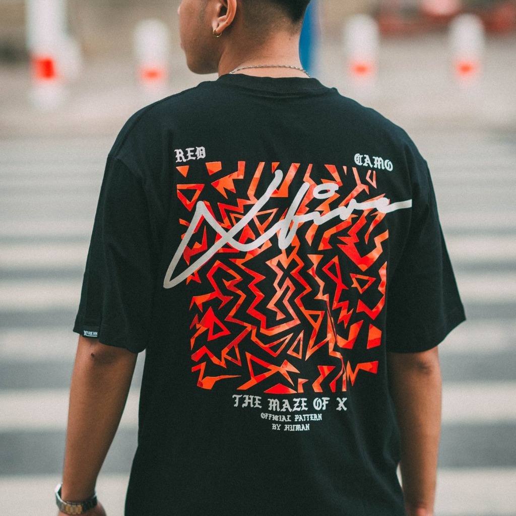 Xfire TMUX RED CAMO TSHIRT สีดํา