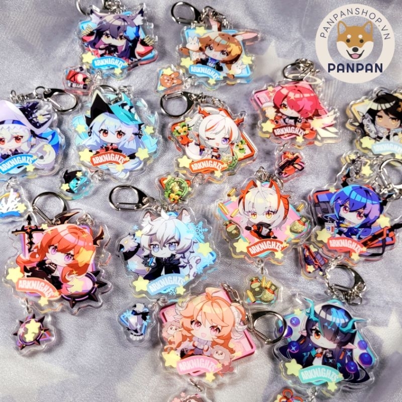 พวงกุญแจ Arknights พร้อมตะขอขนาดเล็ก (6 ซม.) Skadi, Nian, Amiya, Exusii, Chen, Dusk, Sliver Ash, Eyj
