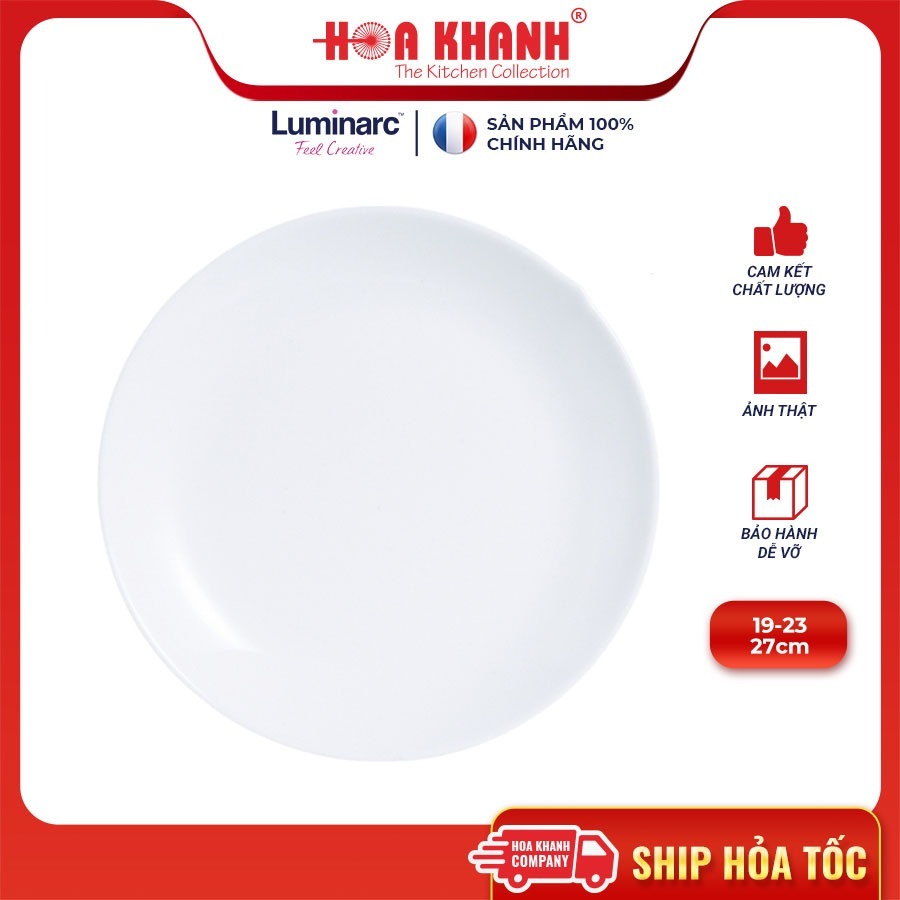 [ซื้อ 2 แถม 1] Luminarc Diwali White Glass Deep Plate 20cm สําหรับเก็บอาหาร นิรภัย ทนความร้อน - N360