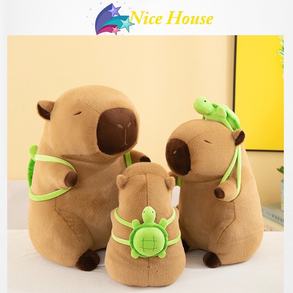 La Capybara Mouse Teddy Bear สวมใส ่ Super Weak Turtle Pairs , Lang Mouse Bear เป ็ นของขวัญสําหรับลูกน ้ อยของคุณ _ Nice House.