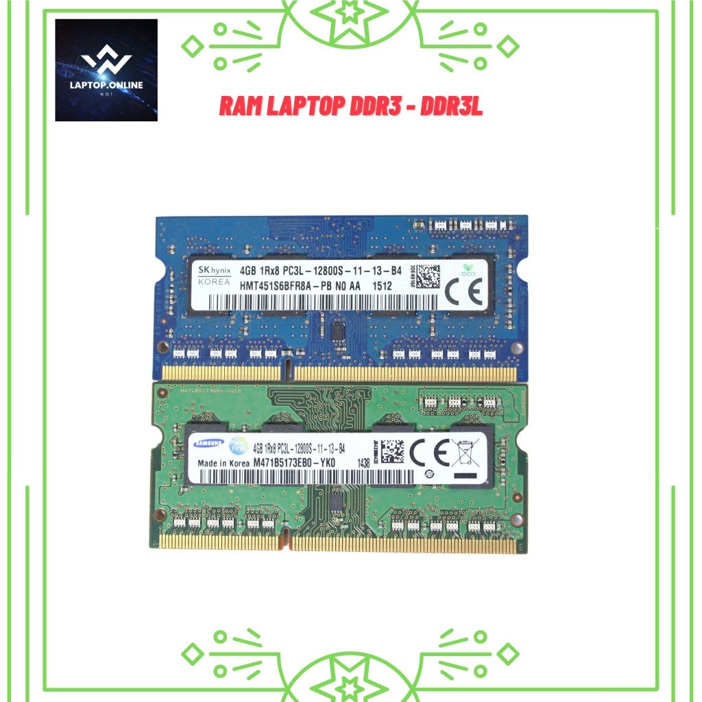 แล ็ ปท ็ อป Ram DDR3 PC3L 1600Mhz - 4GB /8GB /16GB - รหัส 26