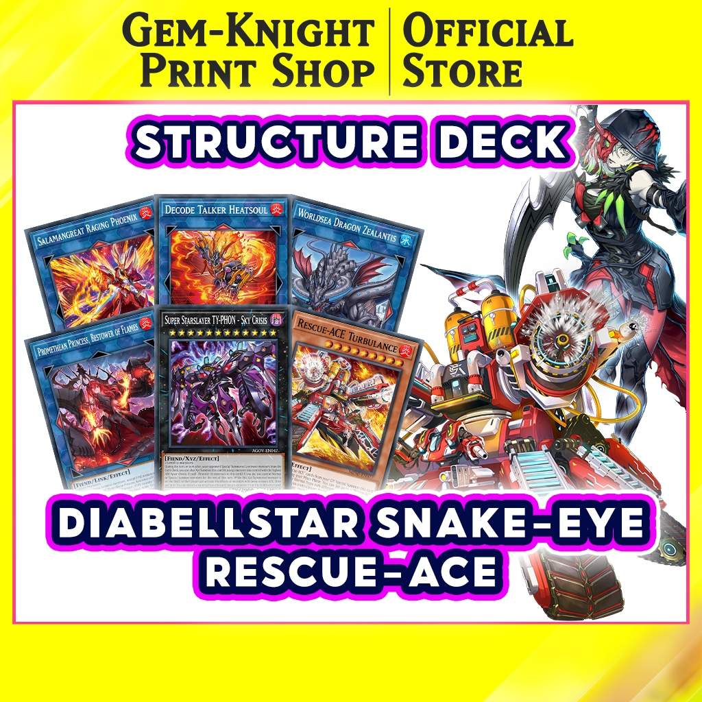 [การ์ดพิมพ์ลาย] Yugioh Deck - Diabellstar Snake-Eye Rescue-ACE