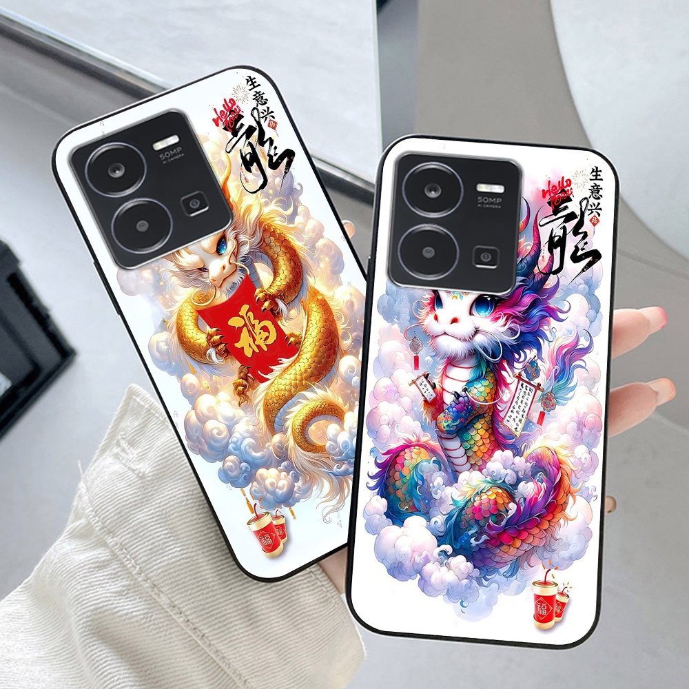 เคส Vivo y35 4g / y55 2022 4g / vivo y55 2022 5g พร้อมพิมพ์ลายมังกรเด็กน่ารัก