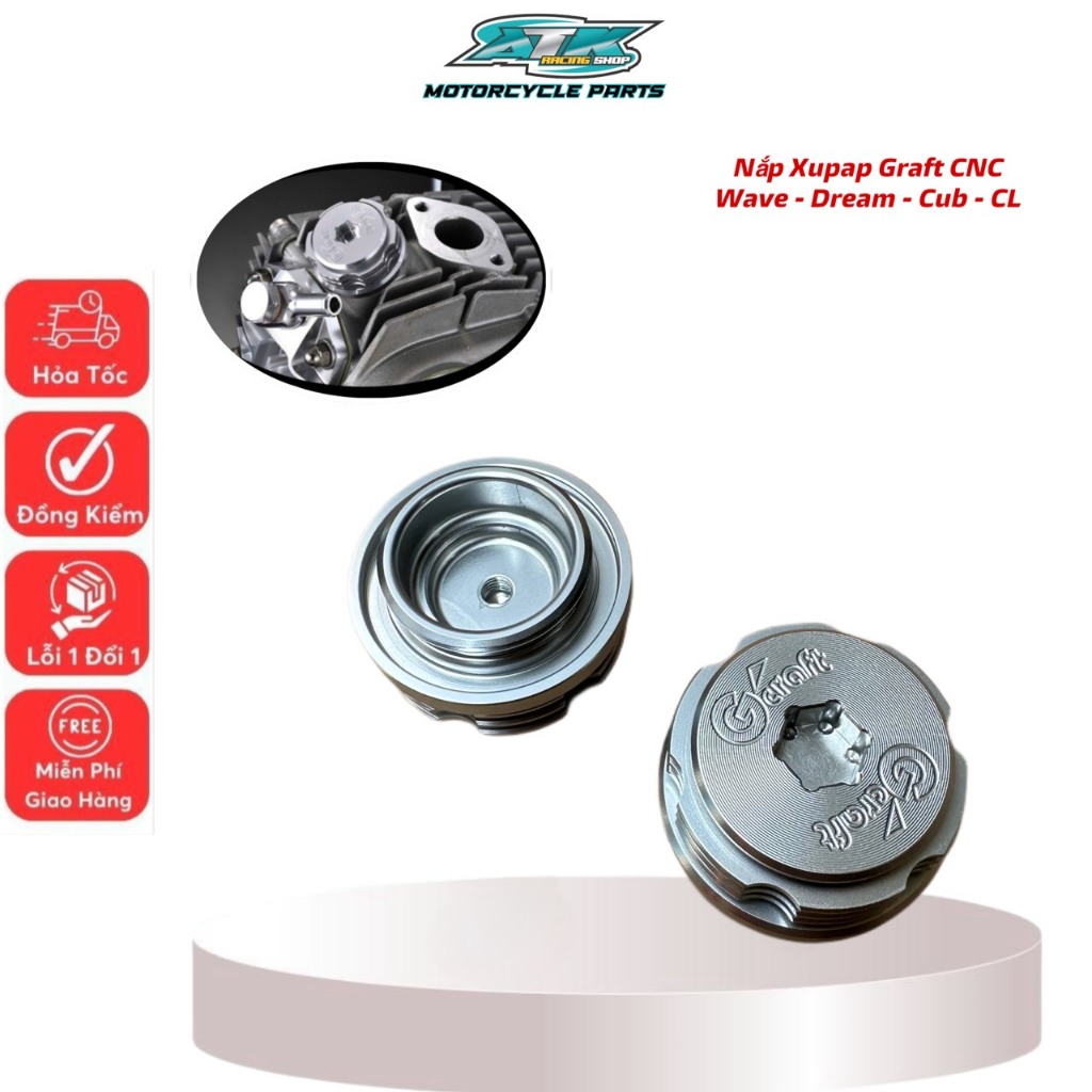 ฝาครอบวาล์ว cnc One Graft สําหรับ Wave -Dream -Cub-CL รุ่นใหม่ 2024