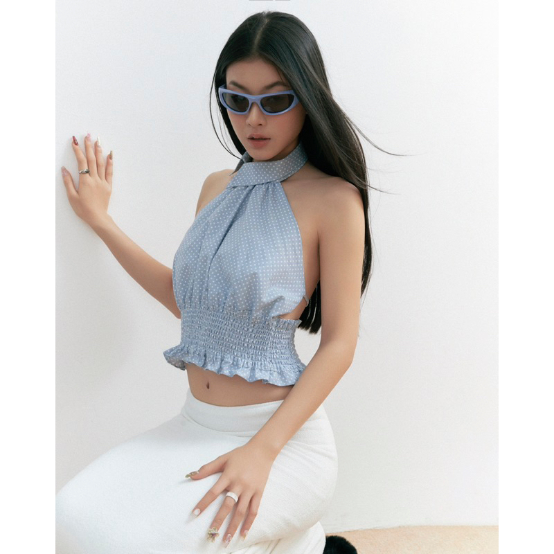 EIN.OFFICIAL - AGNES TOP (เสื้อคอปกปาดไหล่)