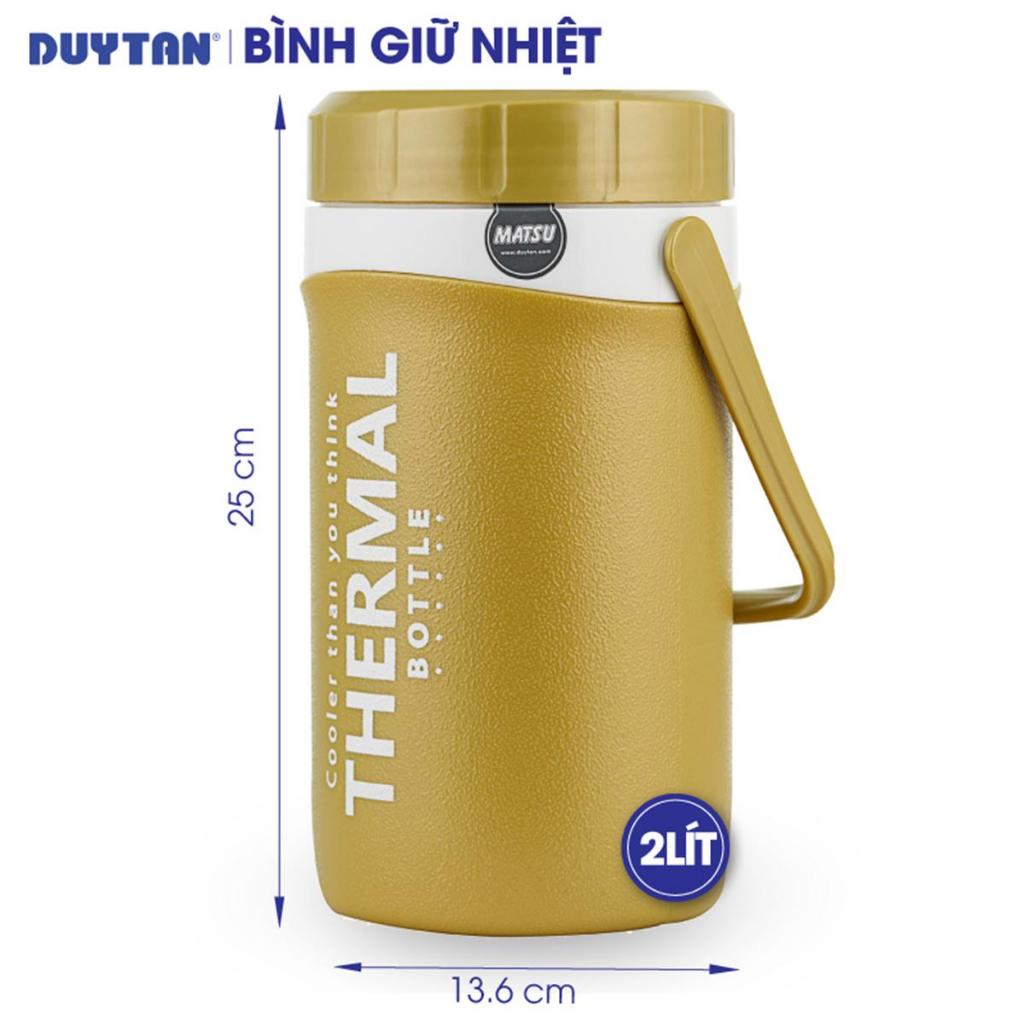 DUY TAN Matsu กระติกน้ําร้อนพลาสติก 2 LITER (13.6 x 14.7 x 25 ซม.) - 35322 - จัดส่งสีสุ่ม