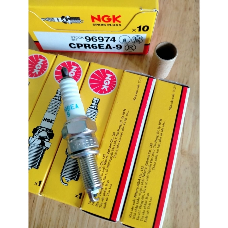 NGK LONG LEGS BU-GI (CPR6EA-9) สําหรับ WAVE ALPHA WAVE S RS BLADE RSX FUTURE (110-125cc)