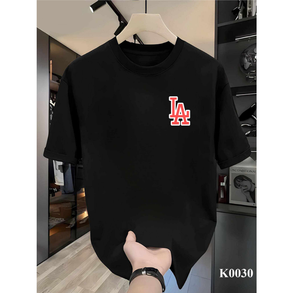 เสื้อยืด เสื้อยืดผู้ชายและผู้หญิง เสื้อยืดพิมพ์ลายสไตล์ LA คุณภาพสูง ผ้าฝ้าย 100% At Shop 999tshirt 