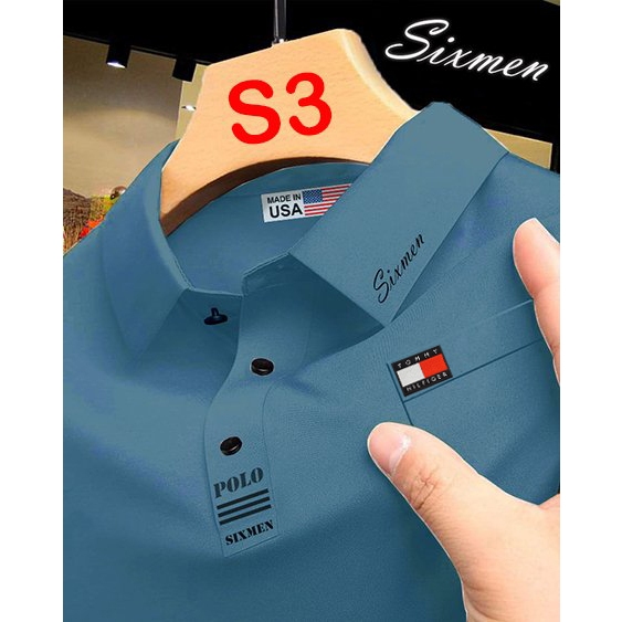 เสื้อโปโลผู้ชายดีไซน์ด้วยผ้าจระเข้ TOMY ผ้าฝ้ายคุณภาพสูง หรูหราและหรูหรามาก 2024 [B25]