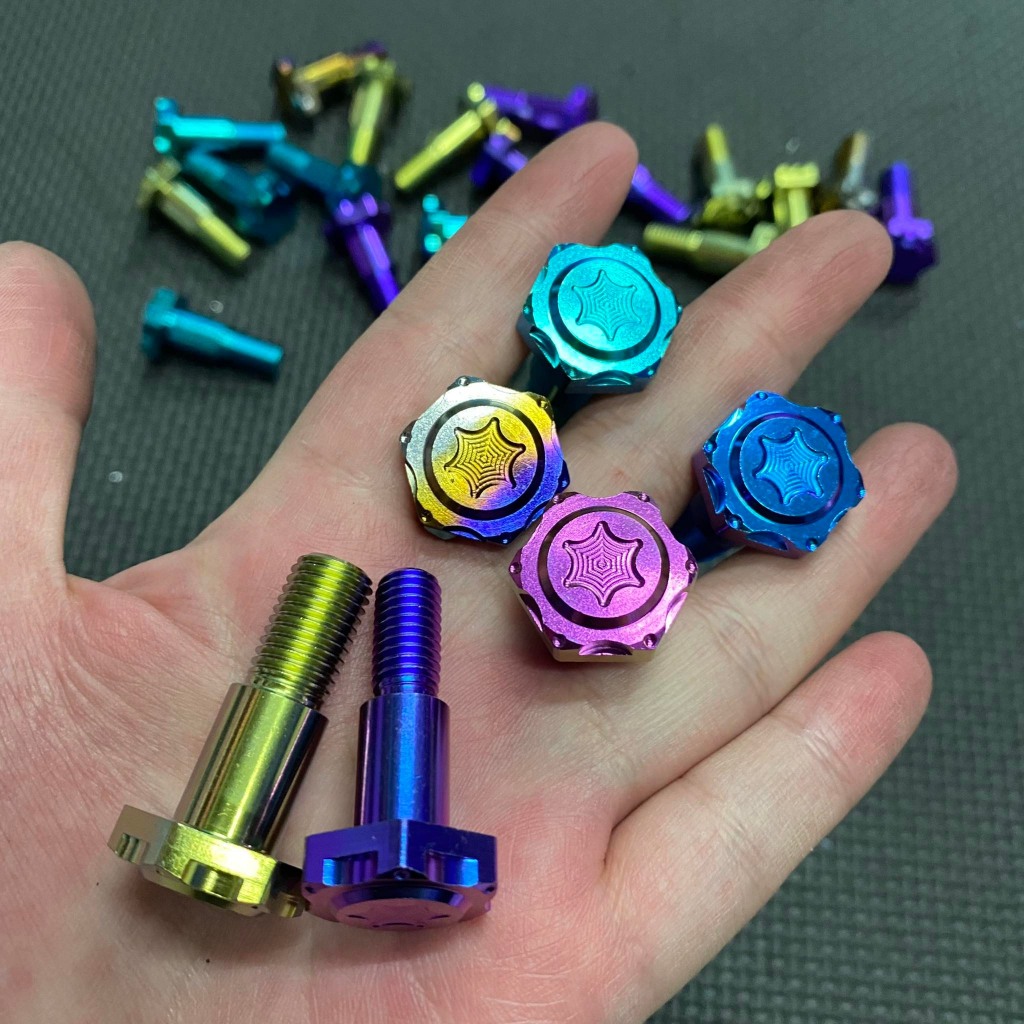 (1-5 ชิ้น) GR5 Titanium Bolt สําหรับขาตั้ง 8 มม.10 มม.สําหรับ Honda Yamaha / M8 M10 Titanium Bolt สํ