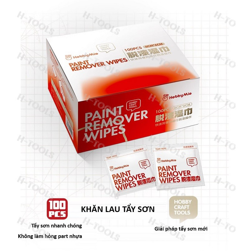 HOBBY MIO TOOLS - น้ํายาล้างสี WIPES (กล่อง 100 ชิ้น)