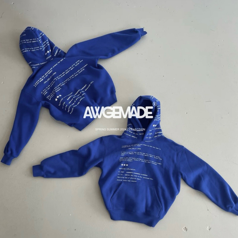 HOODIE JACKET/Oversize HAT HOODIE PC AM-HOODIE AWGEMADE Blue