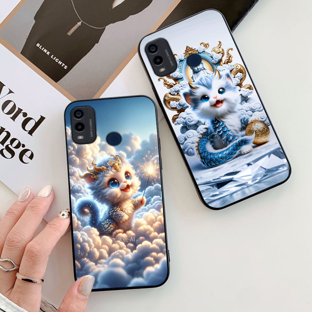 เคส Nokia c21 plus / nokia g11 plus / nokia c31 / c32 พร้อมพิมพ์ลายมังกรเด็กน่ารัก