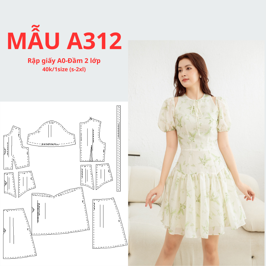 2-LAYER DRESS A0 แผ่นกระดาษ - CODE A312