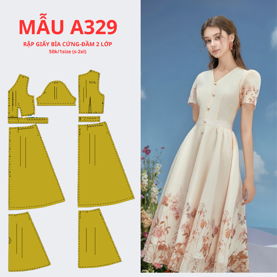 HARD PAPER PRE-CUT DRESS - CODE A329