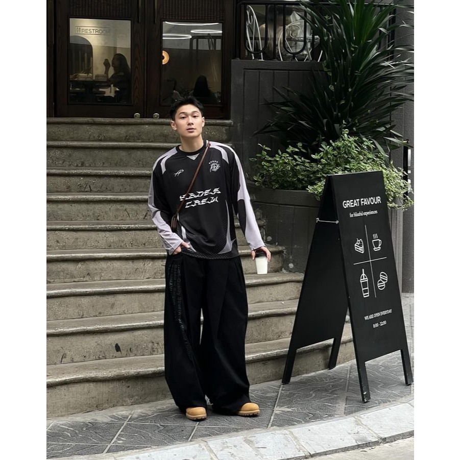 Hades FOOTBALL JERSEY เสื้อเชิ้ตแขนยาว Unisex ผ้าโพลียืดหยุ่น 4 ทิศทาง - แบรนด์ HADES ของแท้