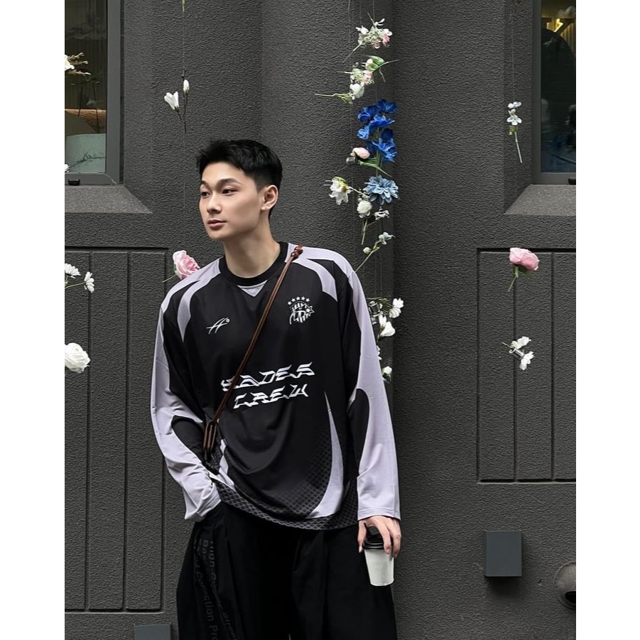 Hades FOOTBALL JERSEY เสื้อเชิ้ตแขนยาว Unisex ผ้าโพลียืดหยุ่น 4 ทิศทาง - แบรนด์ HADES ของแท้