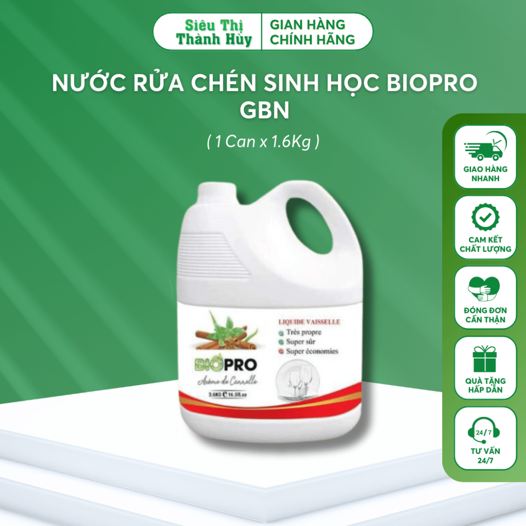 Biopro GBN Bio น ้ ํายาล ้ างจานรสอบเชยและชาเขียวสด