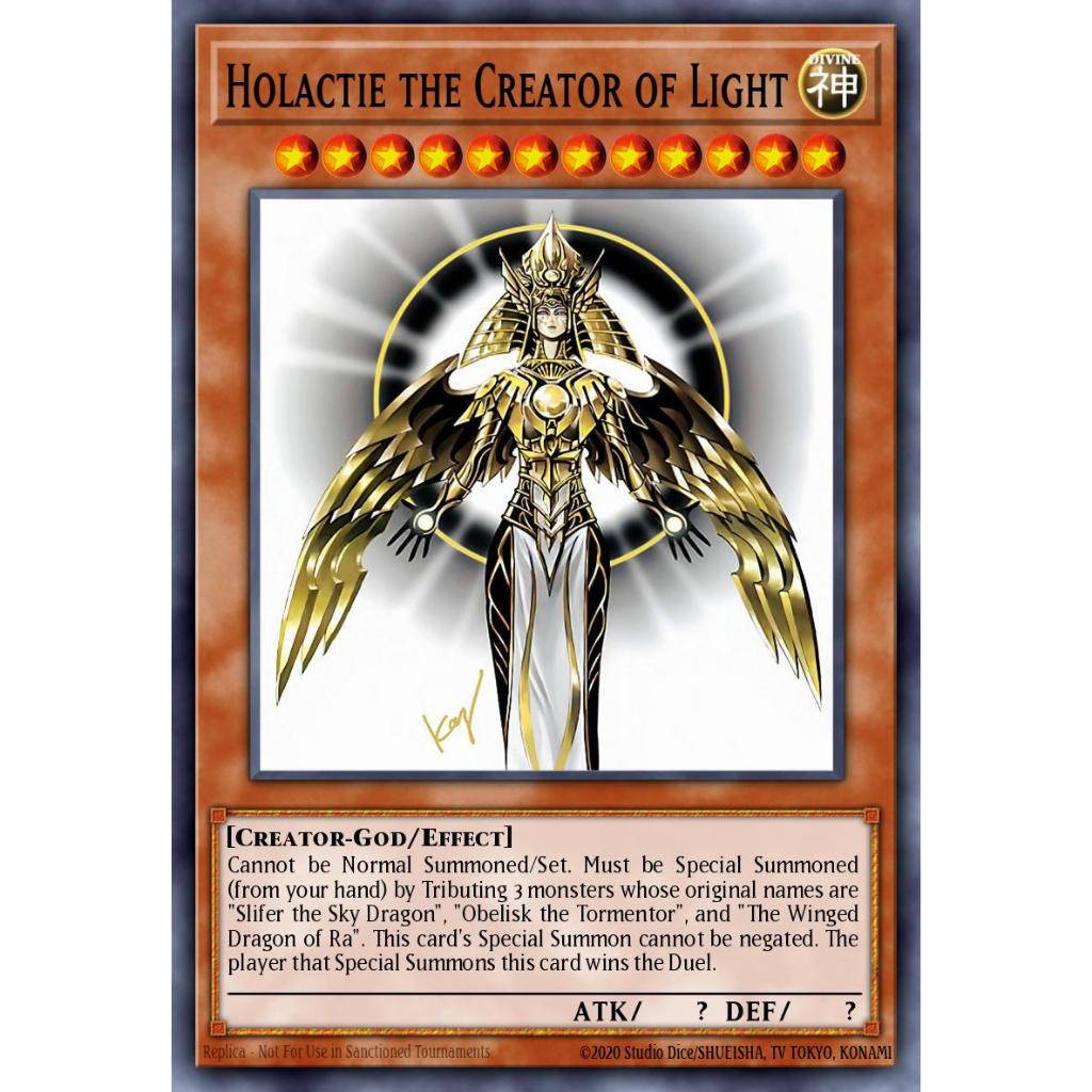 Yugioh Holactie the Creator of Light card - Ghost rare - ฟรีฝาครอบเก็บรักษาการ์ด