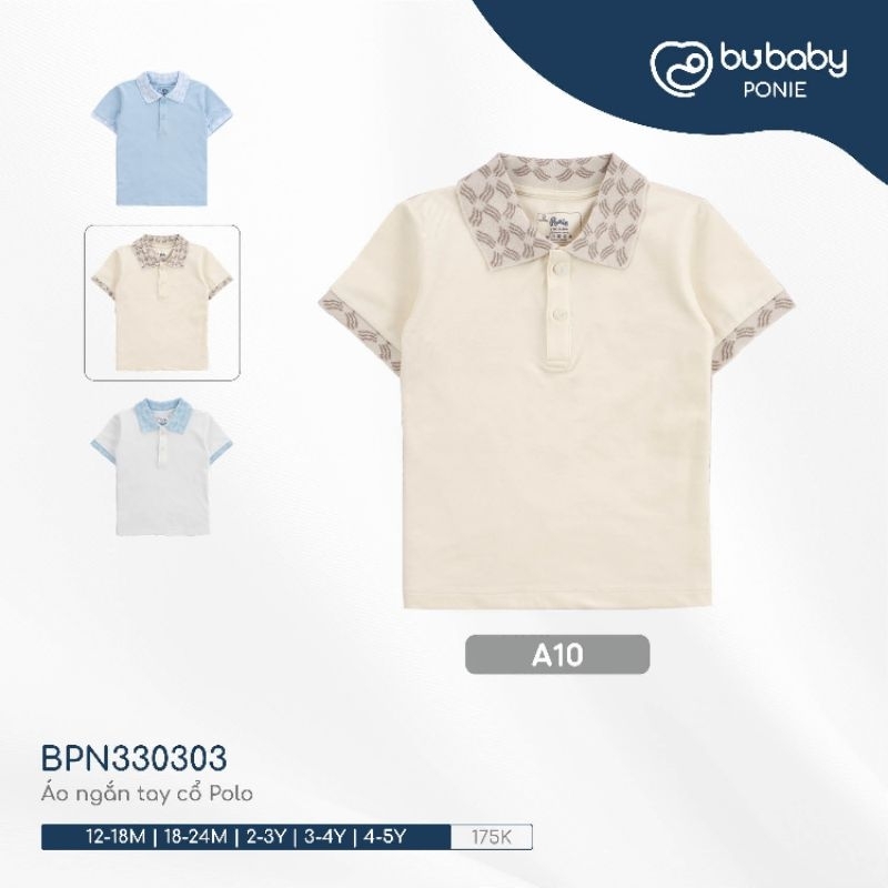 [Bubaby]เสื้อเชิ้ตแขนสั้นคอปกโปโล