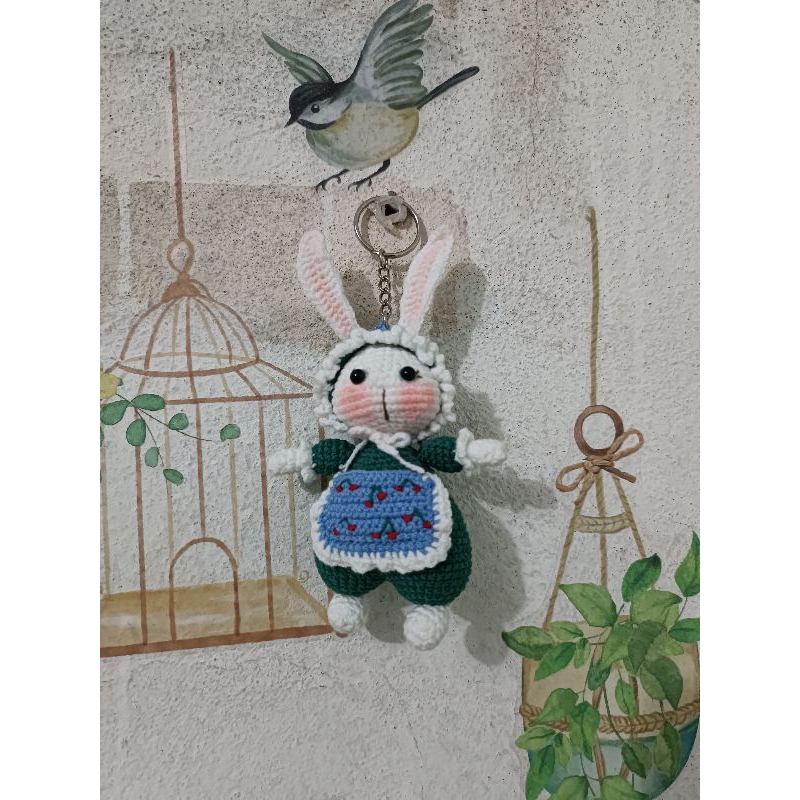 พวงกุญแจ Wool Old Lady Rabbit