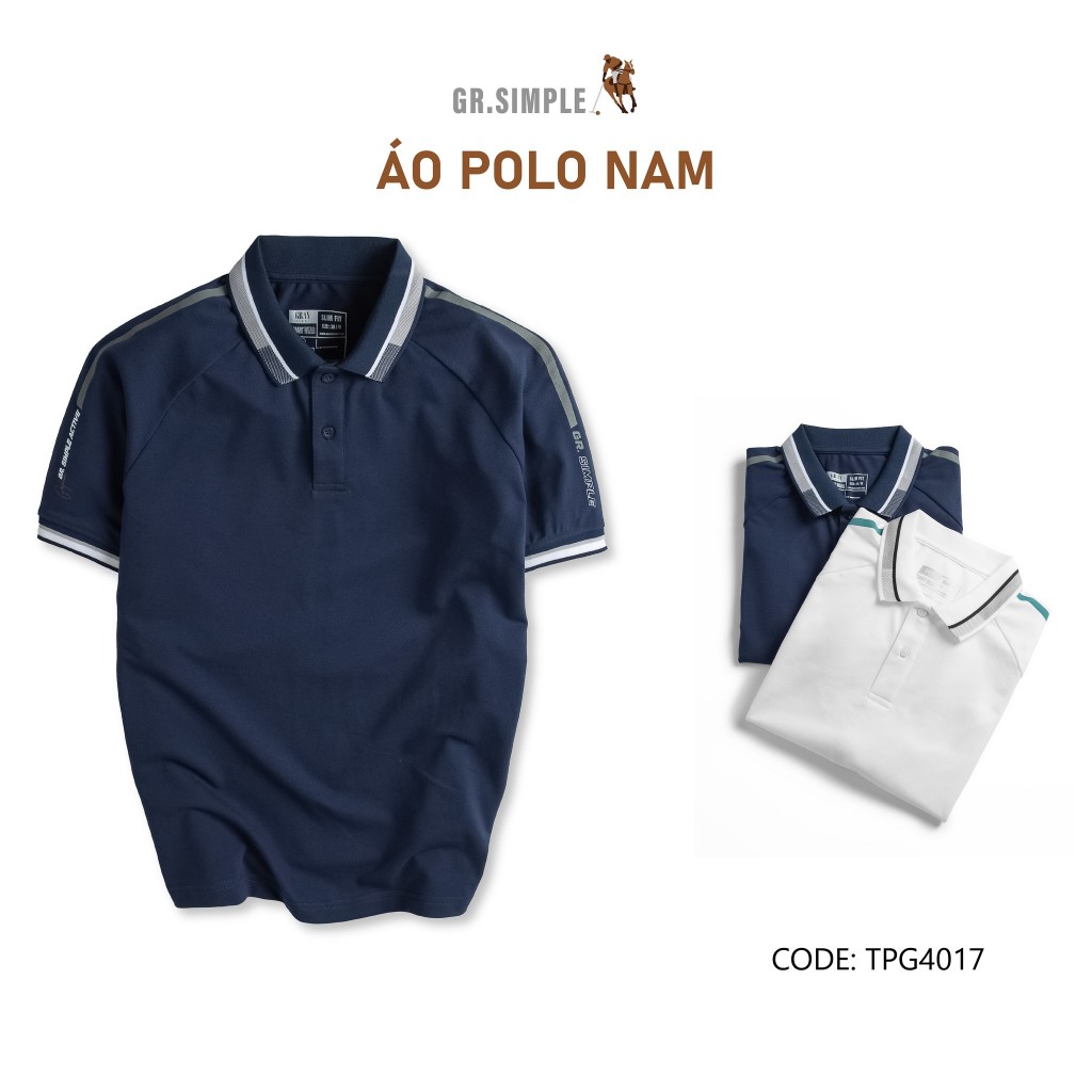 เสื้อโปโลผู้ชาย เสื้อยืดคอปกแขนสั้น (2 สี) GRSIMPLE Polo with delicate elegant Shoulder Mix - TPG401
