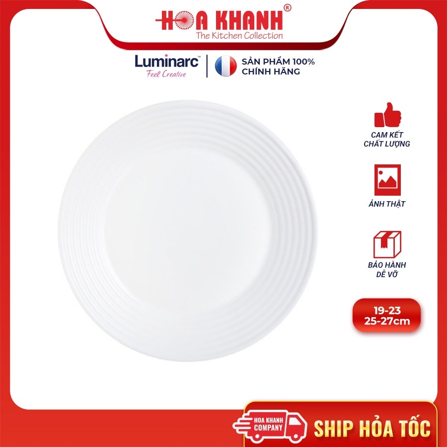 [ซื้อ 2 แถม 1] Luminarc Harena Glass Deep Plate 23cm กระจกนิรภัย กันกระแทก - N5413