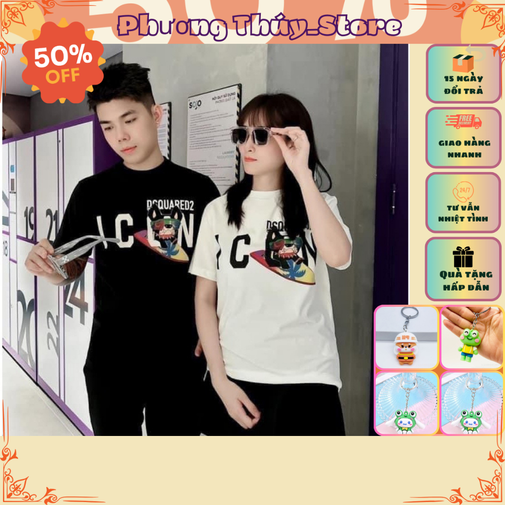 Dsq Dog Wearing Glasses เสื้อยืดผู้ชายพิมพ์ลายคุณภาพสูง ผ้าคอตตอนยืด 4 ทิศทาง เหมาะสําหรับผู้ชาย