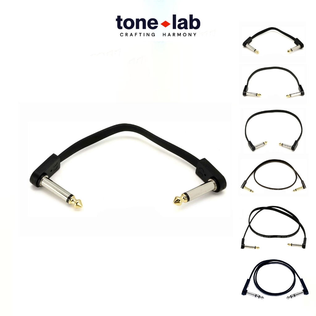 [Tone Lab] [Made In Sweden] EBS Flat Patch Cable สัญญาณเชื่อมต่อคันเหยียบกีตาร์