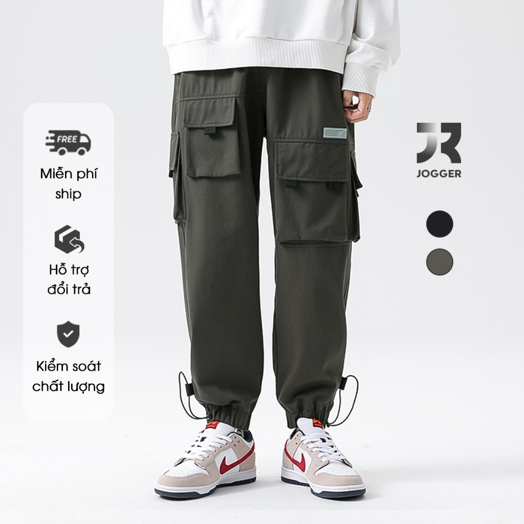 กางเกงสีกากีเอวยางยืด ทรงจ็อกเกอร์ขาตรง - Jr Jogger Fashion