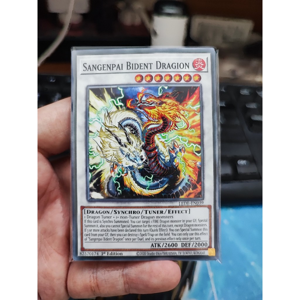 [Yugioh Funny Shop] การ์ดลาก Sangenpai Bident 1 ใบ - LEDE-EN039 - รุ่นที่ 1 ทั่วไป