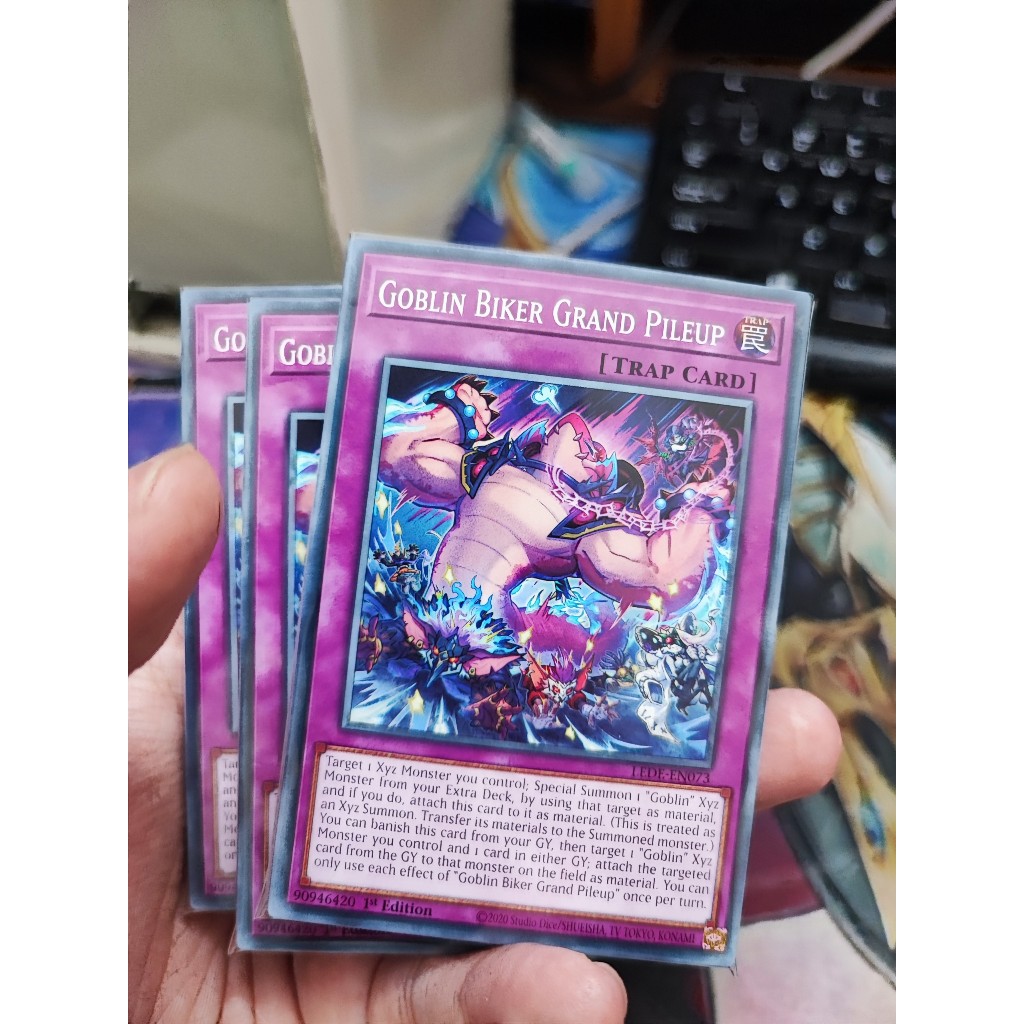 [Yugioh Funny Shop] การ์ด Goblin Biker Grand Pileup - LEDE-EN073 - ฉบับทั่วไป 1st Edition
