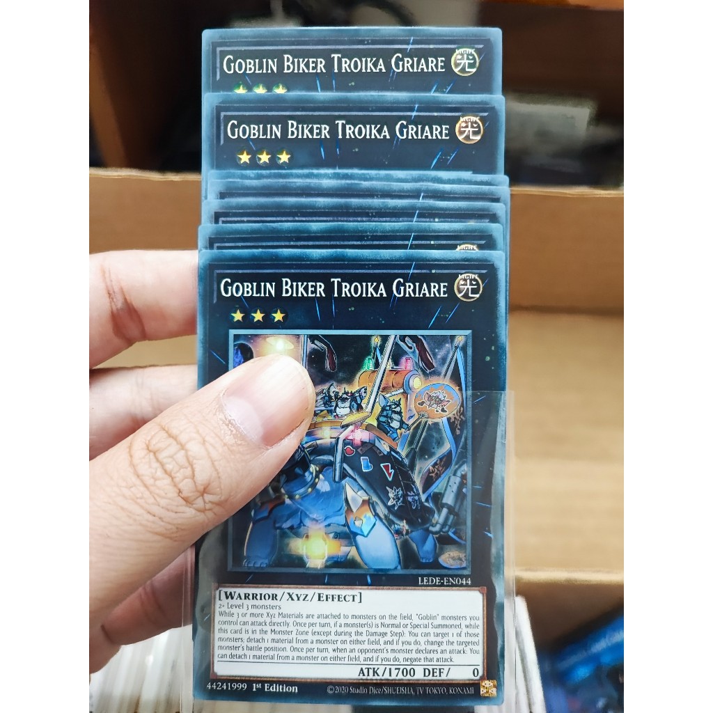 [Yugioh Funny Shop] การ์ด Goblin Biker Troika Griare 1 - LEDE-EN044 - Super Rare 1st Edition