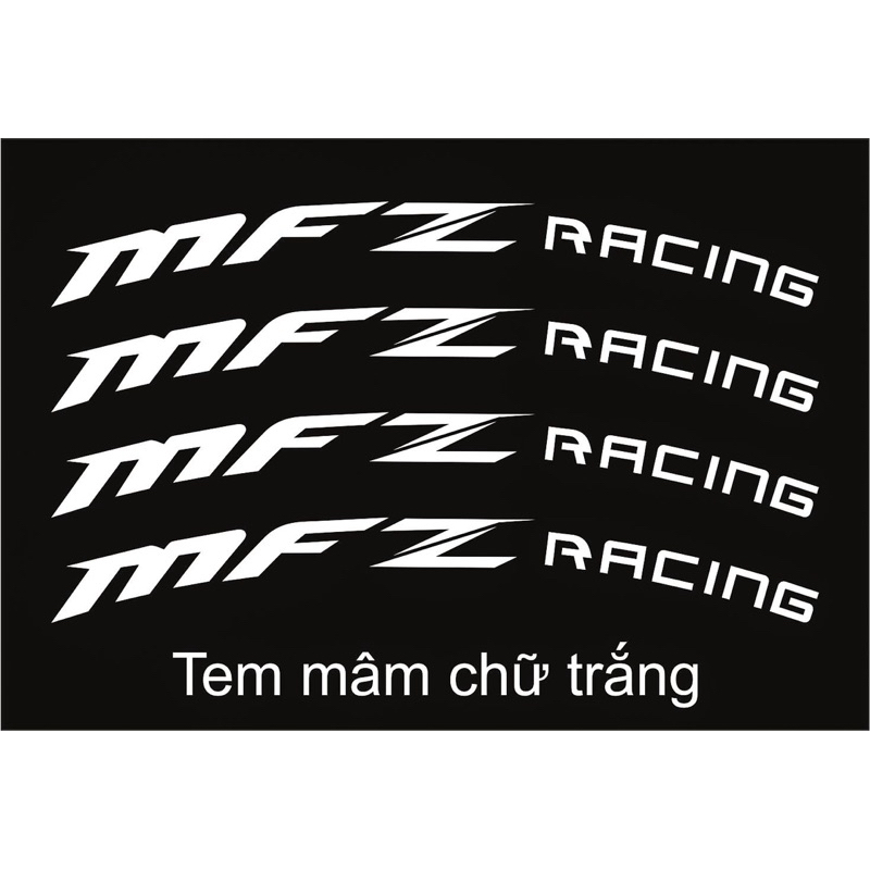Mfz สติกเกอร์ล้อซิ่ง (ชุด 4 คําตามรูป)